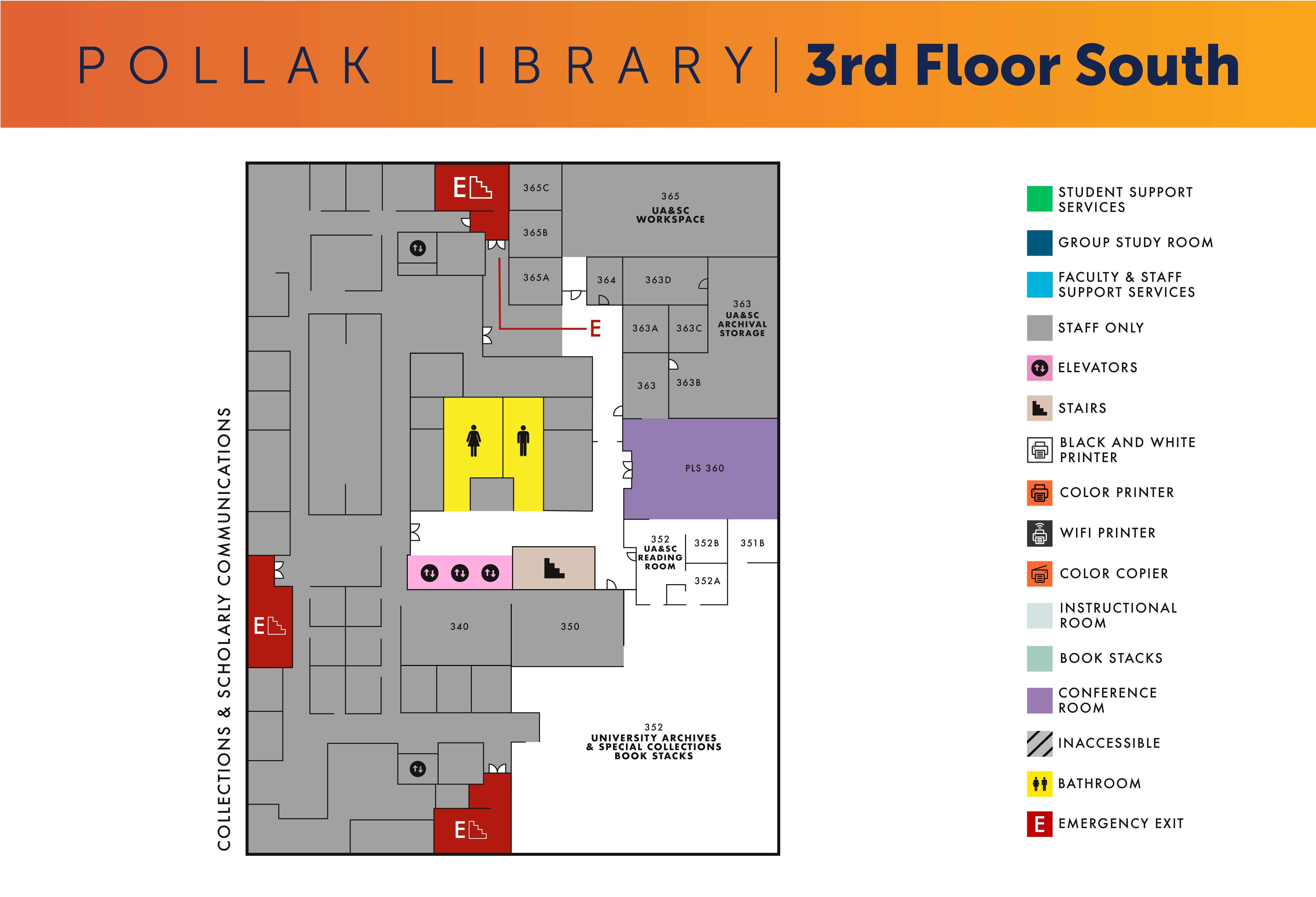 Third Floor South Map
